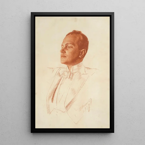Portret dyrygenta Antala Dortiego - Alexandre Iacovleff — oprawiony obraz na ścianie