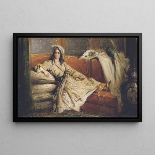 Alexandre Marie Colin - A Reclining Turkish Beauty.webp