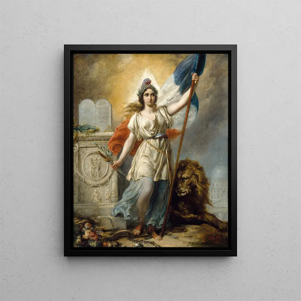La République szkic do konkursu 1848 - Alexandre Marie Colin — oprawiony obraz na ścianie