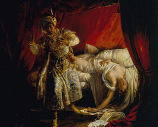 Othello i Desdemona - Alexandre Marie Colin — widok dzieła