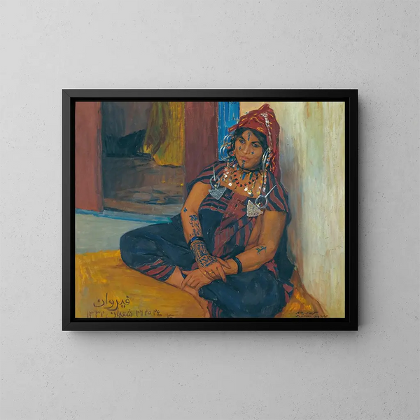 Moubarak w Kairouan - Alexandre Roubtzoff — oprawiony obraz na ścianie