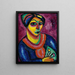 Kobieta z zielonym wachlarzem - Alexej von Jawlensky — oprawiony obraz na ścianie