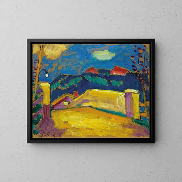 pejzaż z mostem - Alexej von Jawlensky — oprawiony obraz na ścianie