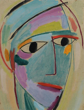 Alexej von Jawlensky - Mystical head Threequarter profile.webp