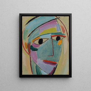 Alexej von Jawlensky - Mystical head Threequarter profile.webp