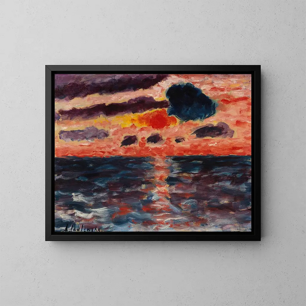 Zachód słońca na Borkum - Alexej von Jawlensky — oprawiony obraz na ścianie
