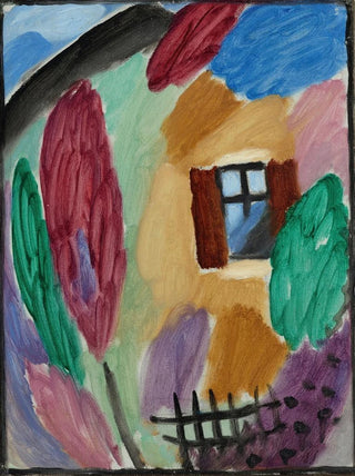 Alexej von Jawlensky - Variation mit Haus und Gartenzaun.webp