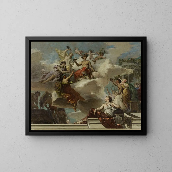 Le triomphe de Bacchus - Alexis-Joseph Mazerolle — oprawiony obraz na ścianie