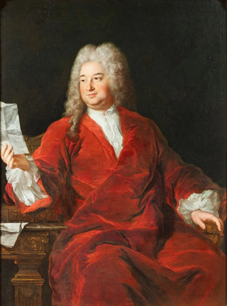 Alexis Simon Belle - Portrait of a man seated wearing a red coat and holding a letter.webp