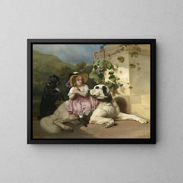 L'innocence entre deux voleurs - Alfred de Dreux — oprawiony obraz na ścianie