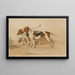 Dwa beagle - Alfred de Dreux — oprawiony obraz na ścianie