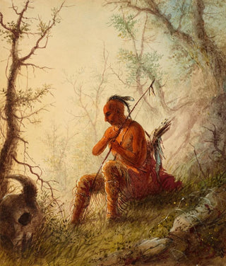 Alfred Jacob Miller - Sioux Indian at a Grave.webp