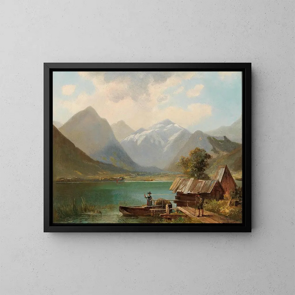 na jeziorze Achensee, Tyrol - Alfred Schönberger — oprawiony obraz na ścianie