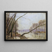 Brzeg Sekwany jesienią - Alfred Sisley — oprawiony obraz na ścianie