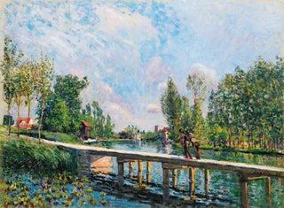 La passerelle du chemin de halage du canal du Loing - Alfred Sisley — widok dzieła