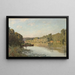 Krajobraz Bougival - Alfred Sisley — oprawiony obraz na ścianie