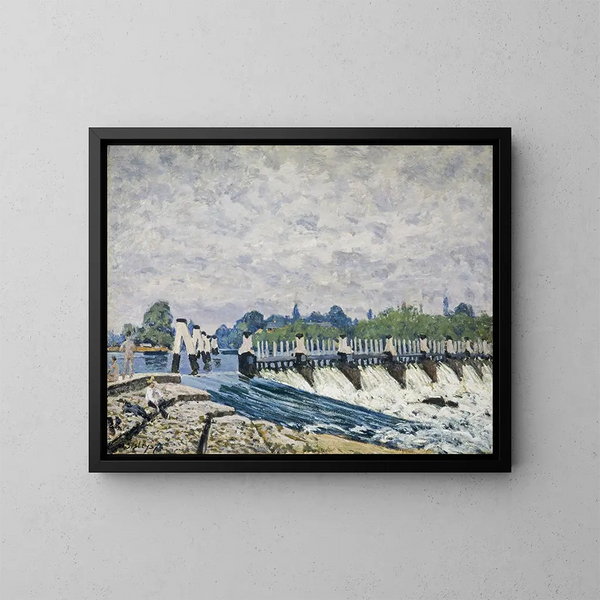 Weir de Molesey à Hampton Court - Alfred Sisley — oprawiony obraz na ścianie