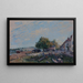 Saint-Mammès, poranek - Alfred Sisley — oprawiony obraz na ścianie