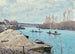 La Seine à Port-Marly, tas de sable - Alfred Sisley — widok dzieła