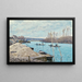 La Seine à Port-Marly, tas de sable - Alfred Sisley — oprawiony obraz na ścianie