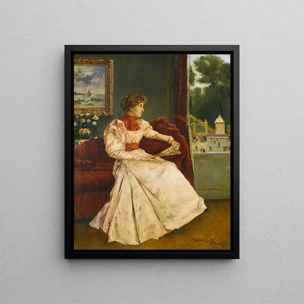Chez soi - Alfred Stevens — oprawiony obraz na ścianie