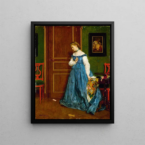 Hésitation Madame Monteaux - Alfred Stevens — oprawiony obraz na ścianie