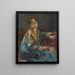 La Dame en bleu - Alfred Stevens — oprawiony obraz na ścianie