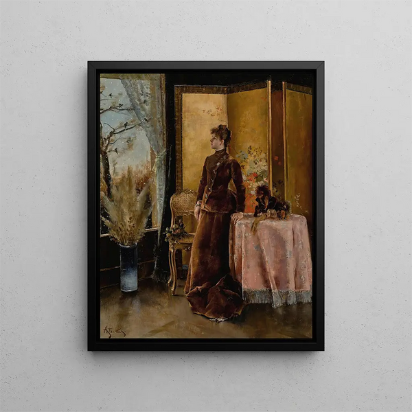 La Neige - Alfred Stevens — oprawiony obraz na ścianie