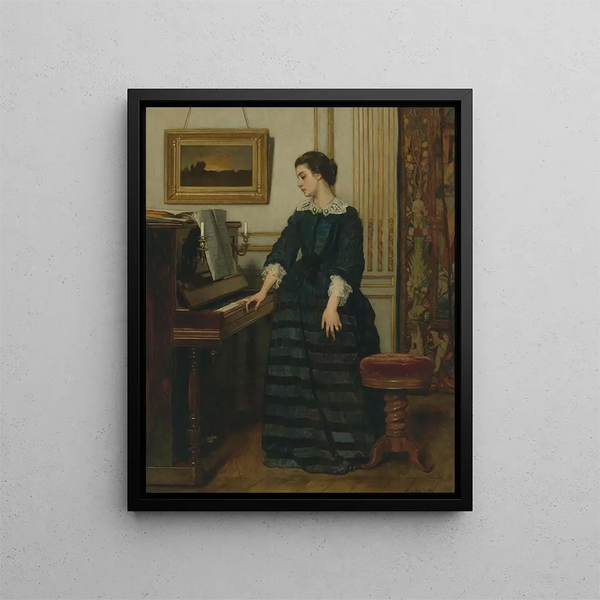 L'absence - Alfred Stevens — oprawiony obraz na ścianie
