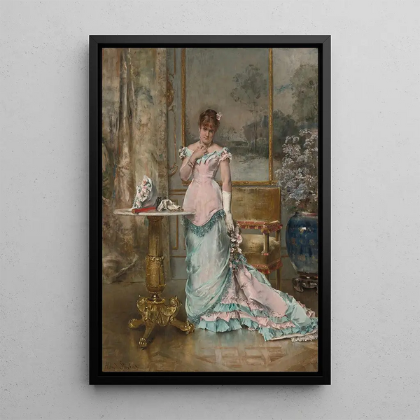 Czekanie - Alfred Stevens — oprawiony obraz na ścianie