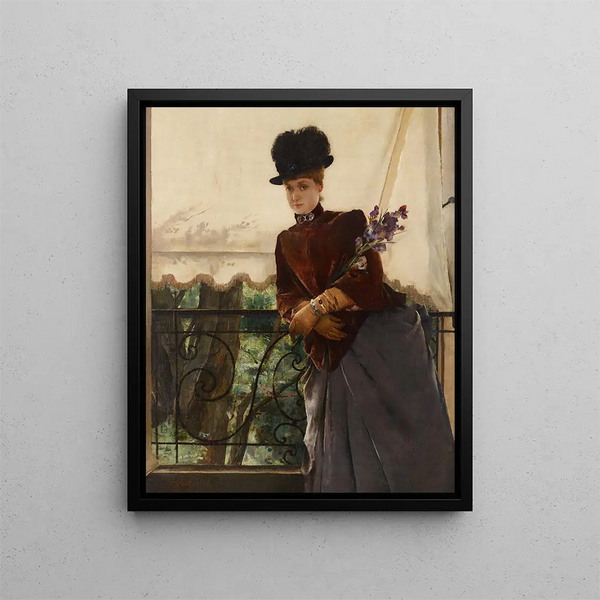 Portret Panny Dubois - Alfred Stevens — oprawiony obraz na ścianie