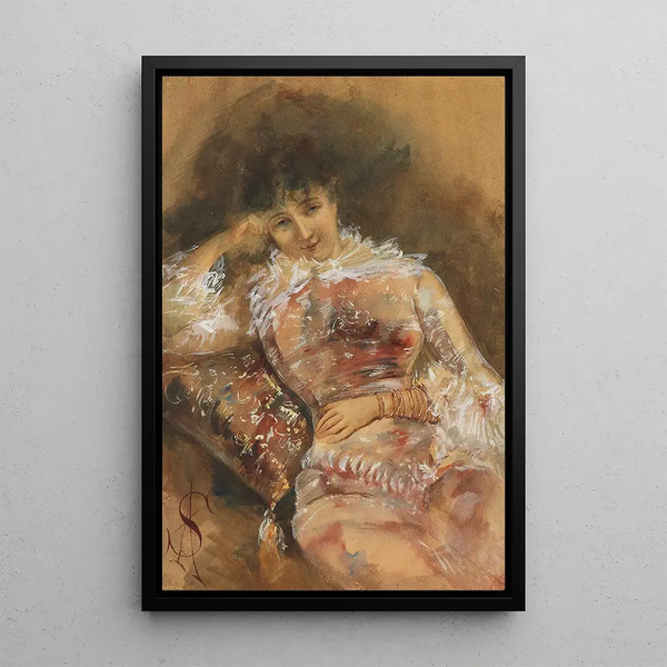 Reprodukcja obrazu Portret Sarah Bernhardt - Alfred Stevens