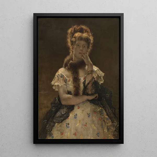 Le Sphinx paryski - Alfred Stevens — oprawiony obraz na ścianie
