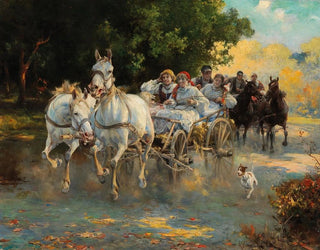 Le mariage paysan - Alfred von Wierusz-Kowalski — widok dzieła