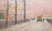 Le Faubourg sous la neige ou Scène de rue en hiver - Alfred William Finch — widok dzieła