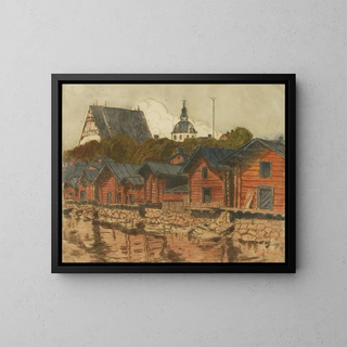 Rivages de Porvoo - Alfred William Finch — oprawiony obraz na ścianie