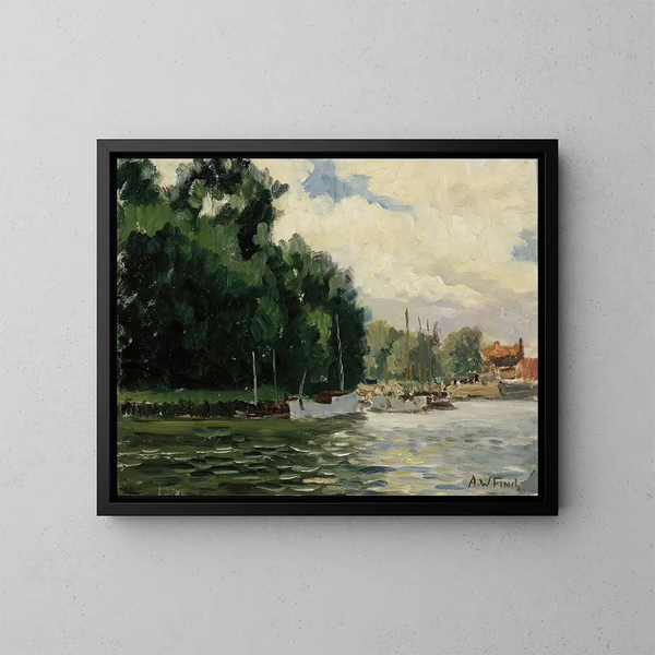 Thames w Richmond - Alfred William Finch — oprawiony obraz na ścianie