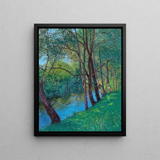 Alfred Zoff - The Stream in the Au on the Krems Lower Austria KremsDanube.webp