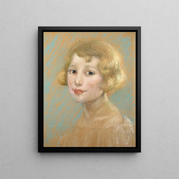 Blondynka dziewczynka - Alice Pike Barney — oprawiony obraz na ścianie