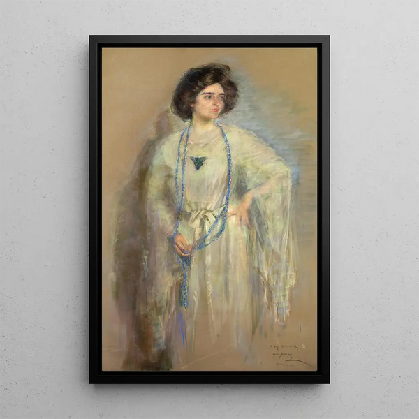 Laura w bieli - Alice Pike Barney — oprawiony obraz na ścianie