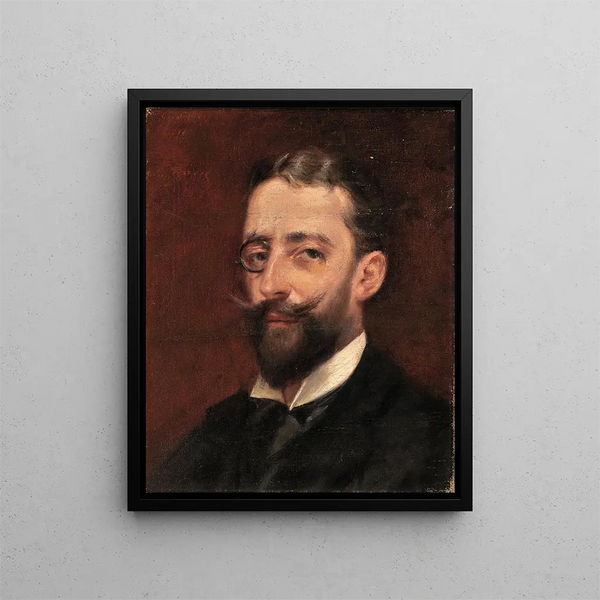 Mężczyzna w monoklu - Alice Pike Barney — oprawiony obraz na ścianie