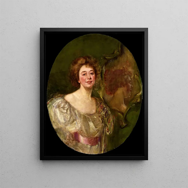 autoportretu odbity w lustrze - Alice Pike Barney — oprawiony obraz na ścianie