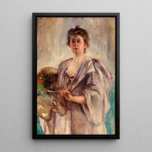 Autoportret w sukni malarskiej - Alice Pike Barney — oprawiony obraz na ścianie