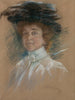 autoportret z kapeluszem i woalem - Alice Pike Barney — widok dzieła