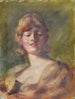Studium głowy Alice Pike Barney — portret kobiety ze spuszczonym wzrokiem