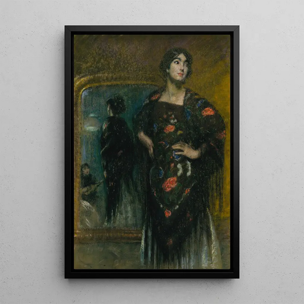 Le châle espagnol - Alice Pike Barney — oprawiony obraz na ścianie