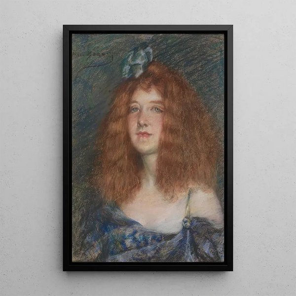 Kobieta z rudymi włosami - Alice Pike Barney — oprawiony obraz na ścianie