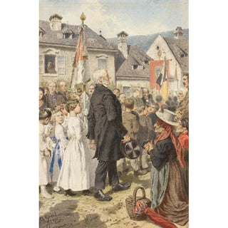 Procesja podczas Bożego Ciała - Alois Greil — widok dzieła