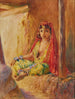 Ouled Naïl w czerwonej chuście - Alphonse Birck — widok dzieła