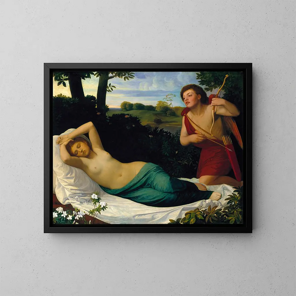 Cupidon i Psyché - Alphonse Legros — oprawiony obraz na ścianie